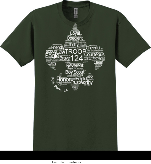 Fort Polk, LA 124 TROOP T-shirt Design 