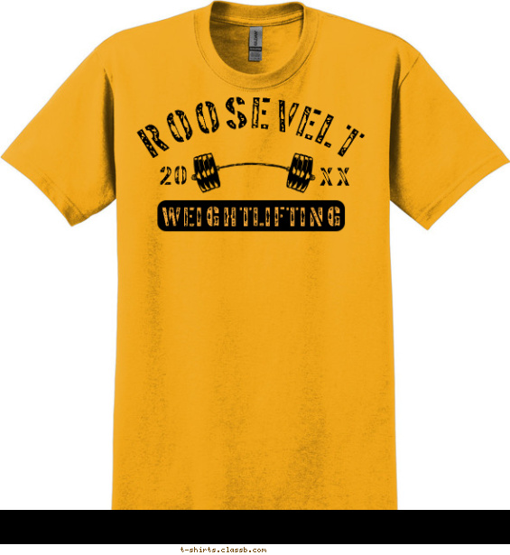 Stenciled Weightlifting Design T-shirt Design