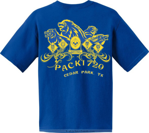 Pack 1720 1720 K PAC Cedar Park, TX T-shirt Design 