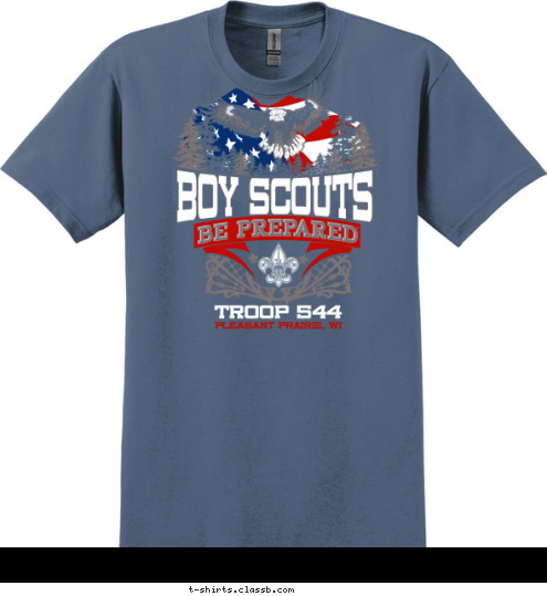 BOY SCOUTS PLEASANT PRAIRIE, WI  TROOP 544 T-shirt Design 