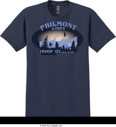 TROOP 123 CITY, STATE
 PHILMONT 2017 T-shirt Design 