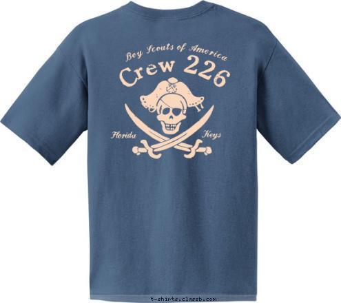 Venture Crew 226
King of Peace Episcopal Church
Kingsland, GA Crew 226 Boy Scouts of America Florida Kingsland, GA Keys 20 17 T-shirt Design 