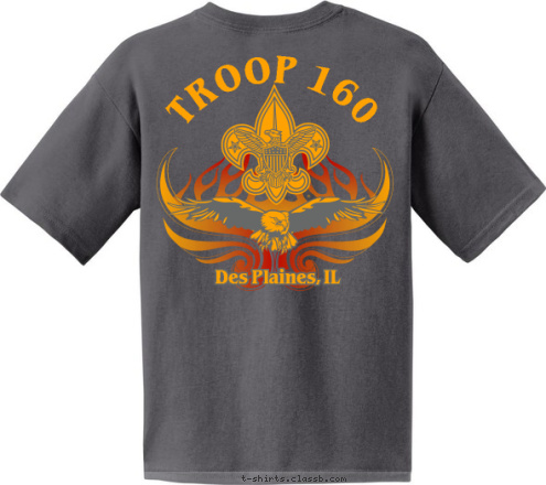 Des Plaines, IL Des Plaines, IL TROOP 160 TROOP 160 T-shirt Design 