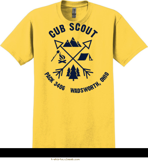 PACK 3406   WADSWORTH, OHIO CUB SCOUT T-shirt Design 