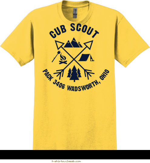 PACK 3406 WADSWORTH, OHIO CUB SCOUT T-shirt Design 