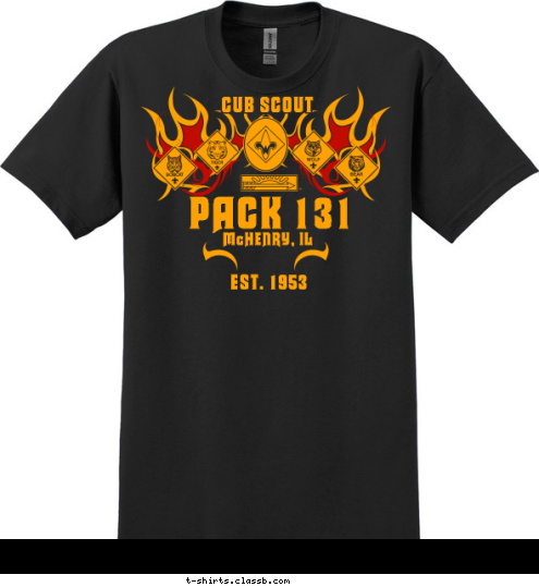 EST. 1953 PACK 131 McHENRY, IL CUB SCOUT T-shirt Design 