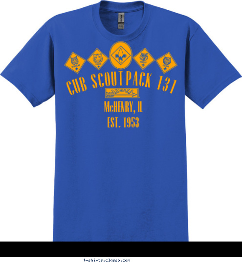 EST. 1953 PACK 131 McHENRY, IL CUB SCOUT T-shirt Design 