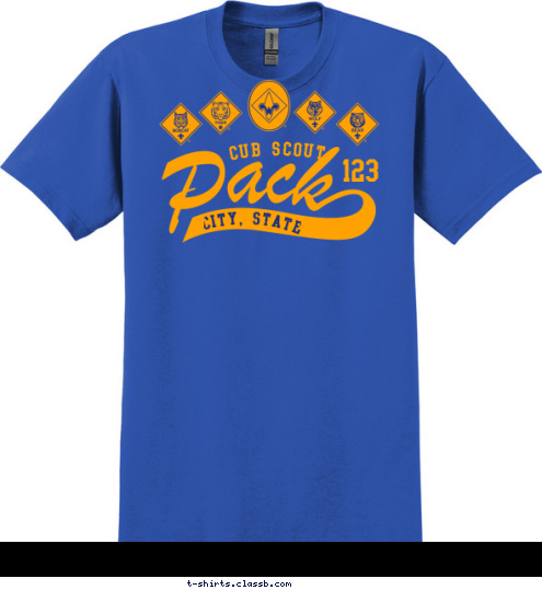 CITY, STATE 123 CUB SCOUT T-shirt Design 