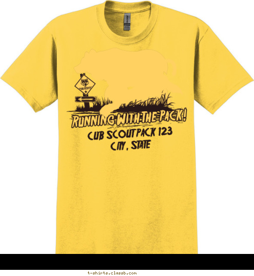 CUB SCOUT PACK 123
CITY, STATE T-shirt Design 