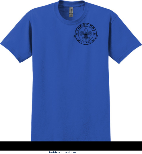 TROOP 501
 DURANGO, COLORADO T-shirt Design 