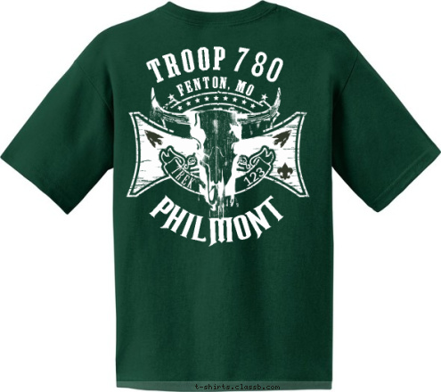 TROOP 780
 FENTON, MO TROOP 780 FENTON, MO PHILMONT PHILMONT 123 TREK            T-shirt Design 