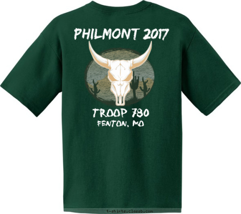 TREK 624 FENTON, MO TROOP 780 TROOP 780 FENTON, MO PHILMONT PHILMONT 2017 T-shirt Design 