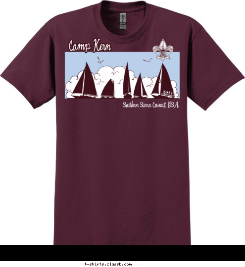 2017 Southern Sierra Council, BSA Camp Kern T-shirt Design 