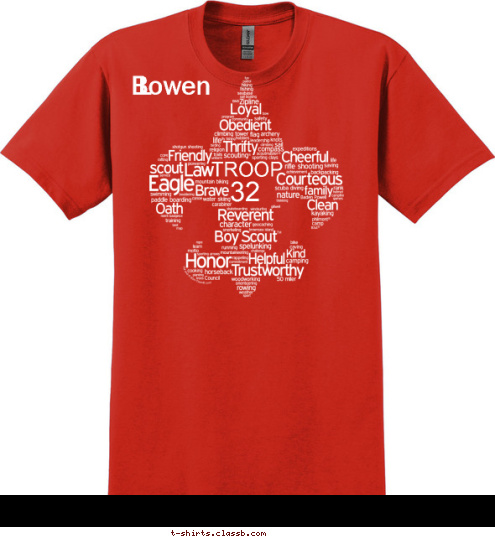 IL Bowen 32 TROOP T-shirt Design 