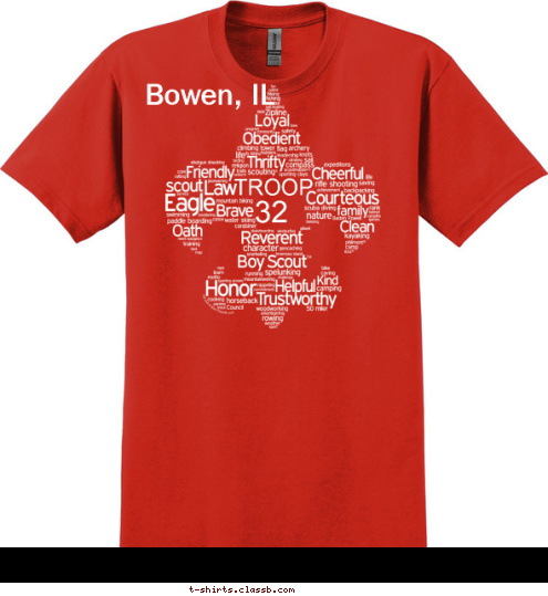 IL Bowen, IL 32 TROOP T-shirt Design 