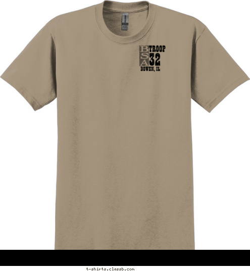 TROOP
 32 BOWEN, IL T-shirt Design 