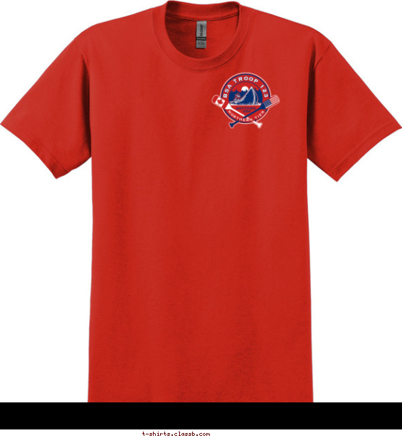 SP6786 Crest Version Canada & USA Flag T-shirt Design