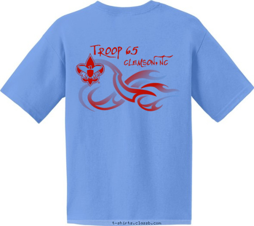 TROOP 65 CLEMSON, NC T-shirt Design 