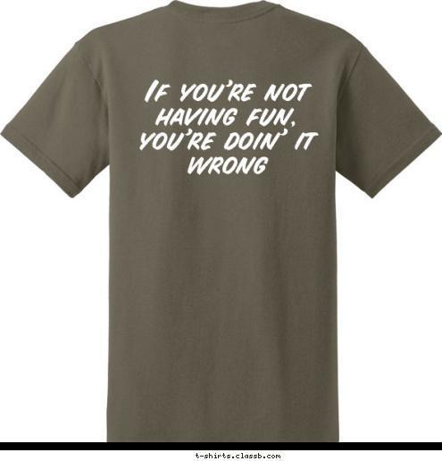 You're doin' it wrong If you're not having fun, you're doin' it wrong Columbia, MO TROOP 33 Kansas City, KS 707

 TROOP 

 T-shirt Design 