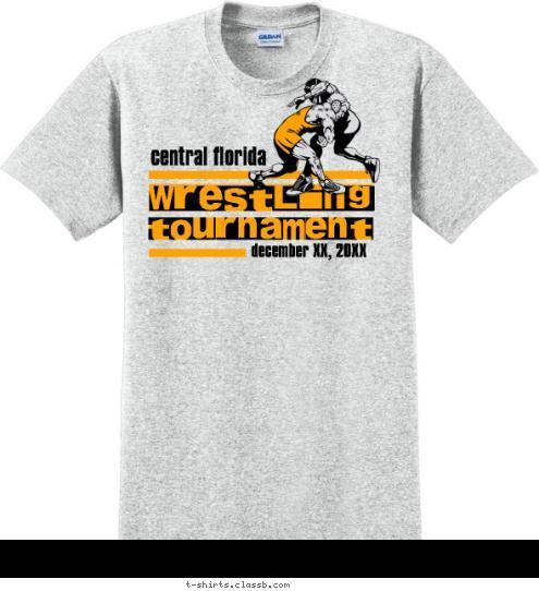 wrestling tournament december 3rd 2012 central florida T-shirt Design sp322