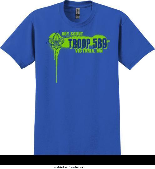 TROOP 589 BOY SCOUT VICTORIA, MN T-shirt Design 