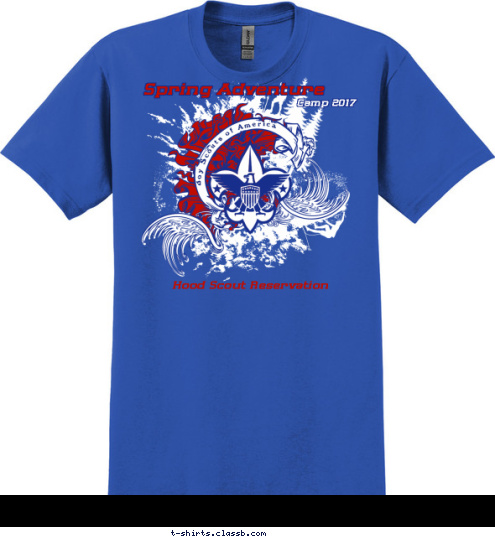 Hood Scout Reservation Spring Adventure Camp 2017 Boy Scouts of America T-shirt Design 