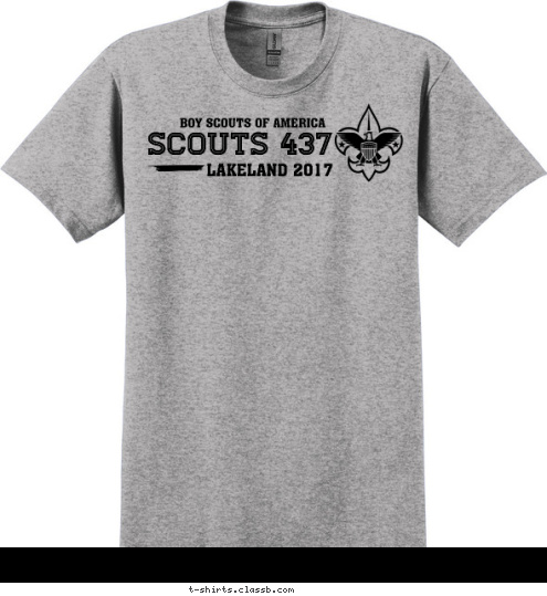 SCOUTS 437 BOY SCOUTS OF AMERICA LAKELAND 2017 T-shirt Design 