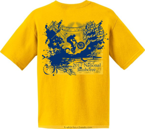 2017 National
Jamboree Silverado Council Troop 3309 2017 National
Jamboree Mt. Diablo Live
Scouting's 
Adventure Troop 3309 T-shirt Design 