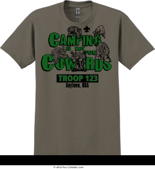 Your text here TROOP 123 Anytown, USA T-shirt Design SP40