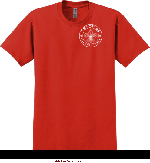 TROOP 64 Dallas, Texas T-shirt Design 