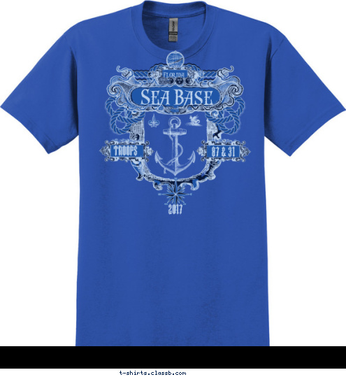 2017 87 & 31 TROOPS Base Sea Florida T-shirt Design 