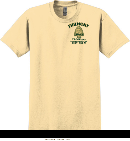 2017  723-N WARRENSBURG, MO TROOP 513 T-shirt Design 