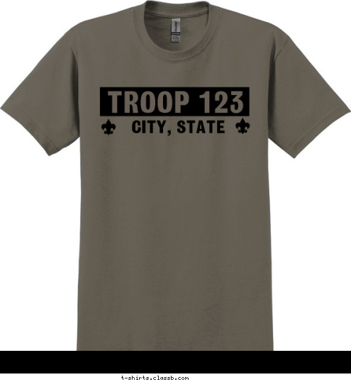Your text here TROOP 123 CITY, STATE T-shirt Design SP440