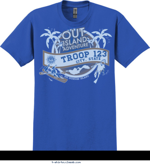 CITY, STATE Troop 123 T-shirt Design 