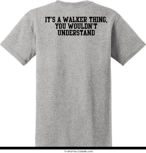 CITY, STATE 123 IT'S A WALKER THING,
YOU WOULDN'T 
UNDERSTAND W A L K E R LIFETIME MEMBER T E A M T-shirt Design 