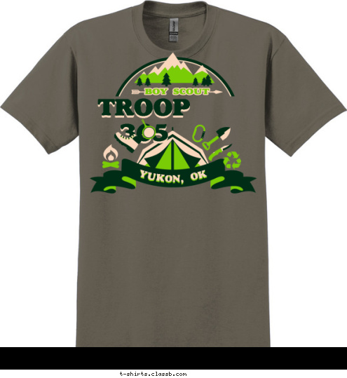 14 20 TROOP 365 YUKON, OK T-shirt Design 