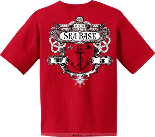 696 TROOP Base Sea Florida T-shirt Design 