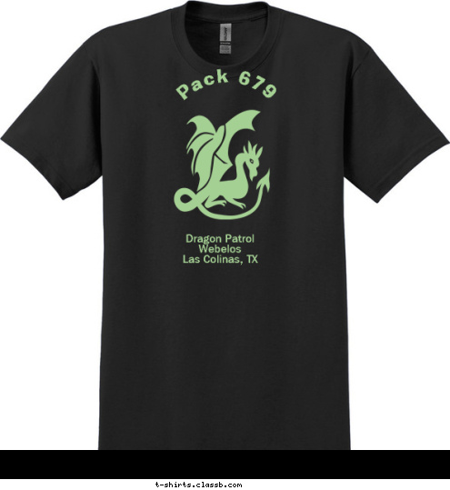 Dragon Patrol
Webelos
Las Colinas, TX Pack 679  T-shirt Design 