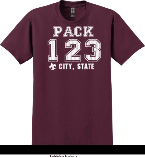 CITY, STATE 123 PACK T-shirt Design SP469