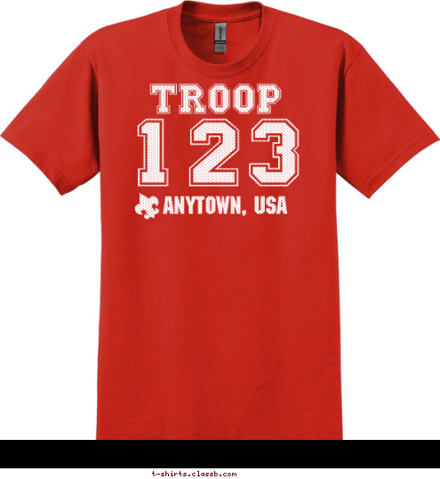 123 TROOP ANYTOWN, USA T-shirt Design SP470