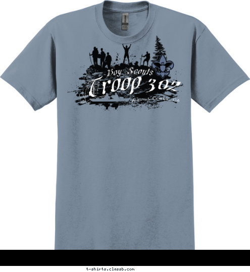 Troop 302 Walnut Creek, CA Boy Scouts T-shirt Design 