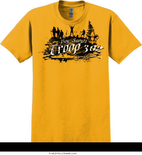 Troop 302 Walnut Creek, CA Boy Scouts T-shirt Design 