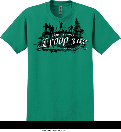 Troop 302 Walnut Creek, CA Boy Scouts T-shirt Design 