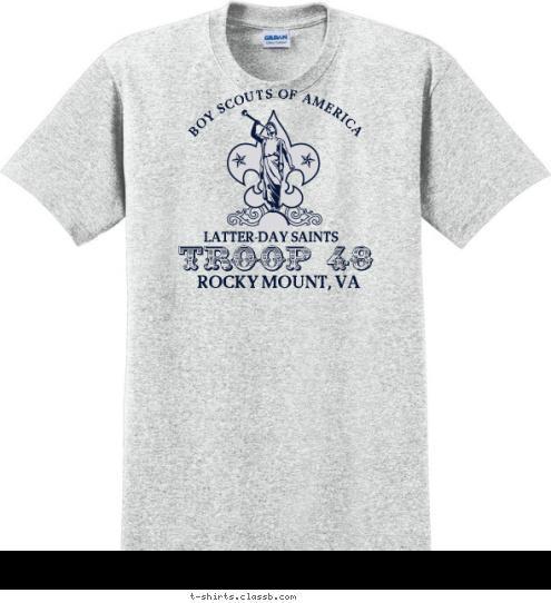 TROOP 48 ROCKY MOUNT, VA LATTER-DAY SAINTS BOY SCOUTS OF AMERICA T-shirt Design 