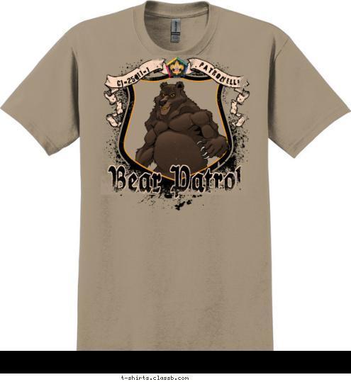 -11-1 C1-250 Patrol YELL! Bear Patrol T-shirt Design 