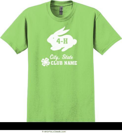 4-H CLUB NAME City, State T-shirt Design 