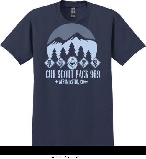 CUB SCOUT PACK 969 WESTMINSTER, CO T-shirt Design 