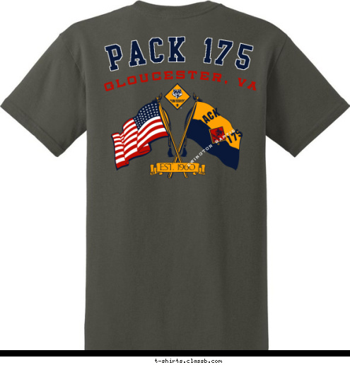 Newington Baptist EST. 1960 175 PACK Gloucester, VA PACK 175 T-shirt Design 