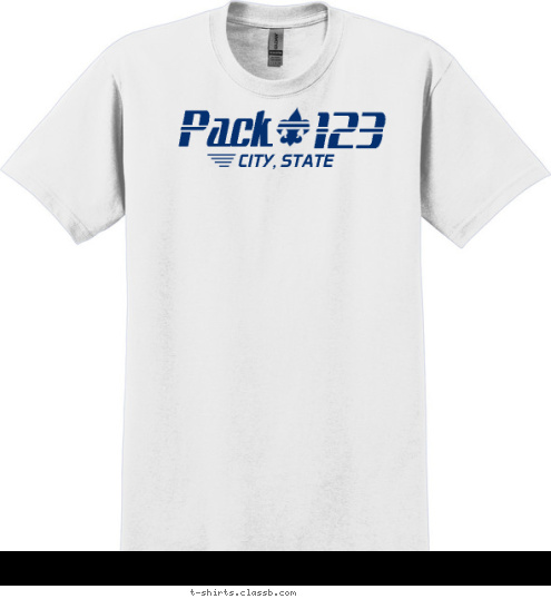 Pack 123 CITY, STATE T-shirt Design SP495
