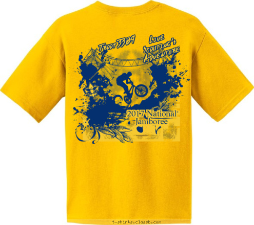 2017 National
Jamboree Silverado Council Troop 3309 2017 National
Jamboree Mt. Diablo Live
Scouting's 
Adventure Troop 3309 T-shirt Design 